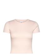 Basic Tight Top Tops T-shirts & Tops Short-sleeved Pink Gina Tricot