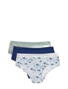 Jackie Lace - 3 Shorties Alushousut Brief Tangat Navy Etam