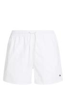 Medium Drawstring Uimashortsit White Tommy Hilfiger