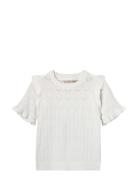 Sunny Ss Blouse Tops Knitwear Pullovers White Fliink