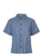 Shirt Tops Shirts Short-sleeved Blue United Colors Of Benetton