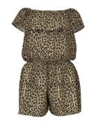 Nkfvinaya Ss Playsuit Fffff Noos Jumpsuit Haalari Beige Name It