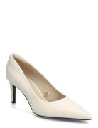 Pump 70 Pointy Hw Bar Lth Shoes Heels Pumps Classic White Calvin Klein