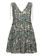Arabella Frill Detailed Mini Dress Lyhyt Mekko Multi/patterned Malina