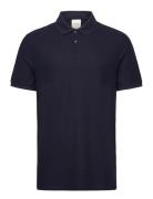 Ss Refined Pique Tipped Classic Tops Polos Short-sleeved Navy Calvin K...