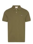Slim Shield Ss Pique Polo Tops Polos Short-sleeved Grey GANT