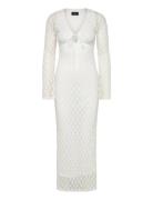 Talika Floral Mesh Maxi Dress Maksimekko Juhlamekko White Bardot