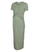 Mlanli June Ss Jrs Midi Dress 2F A. Polvipituinen Mekko Green Mamalici...