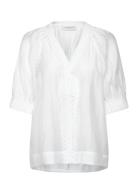 Cmmolly-Shirt Tops Blouses Short-sleeved White Copenhagen Muse