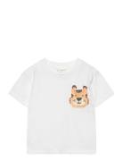 T-Shirt .-- Bolsi Tops T-shirts Short-sleeved White Mango