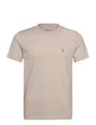 Anf Mens Knits Tops T-shirts Short-sleeved Beige Abercrombie & Fitch
