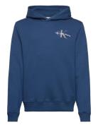 Small Monogram Hoodie Tops Sweat-shirts & Hoodies Hoodies Blue Calvin ...