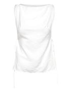 Sleeveless Boatneck Tie Top Tops T-shirts & Tops Sleeveless White Week...