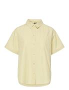 Pcfemme Ss Loose Shirt Wvn D2D Tops Shirts Short-sleeved Yellow Pieces