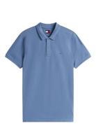 Tjm Slim Placket Polo Ext Tops Polos Short-sleeved Blue Tommy Jeans