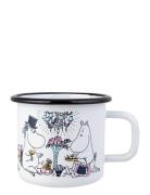 Moomin Enamel Mug 37Cl Home Tableware Cups & Mugs Coffee Cups White Mu...