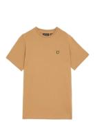 Plain T-Shirt Tops T-shirts Short-sleeved Beige Lyle & Scott