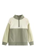 Sweater Halfzip W Blocking Tops Sweat-shirts & Hoodies Sweat-shirts Gr...