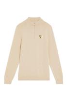 1/4 Zip Jumper Tops Knitwear Pullovers Cream Lyle & Scott