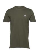 Basic T-Shirt Sl Designers T-shirts Short-sleeved Khaki Green Alpha In...