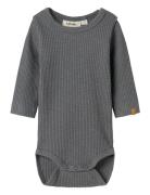 Nbmrajo Mab Ls Slim Body Lil Bodies Long-sleeved Grey Lil'Atelier