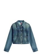 Pleated Trucker Jacket Ci2037 Farkkutakki Denimtakki Blue Tommy Jeans