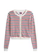 Tjw Essential Crew Neck Cardigan Tops Knitwear Cardigans Red Tommy Jea...