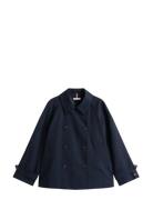 Cotton Reg Short Trench Coat Trenssi Takki Navy Tommy Hilfiger
