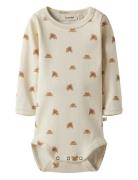 Nbflavo Egi Ls Slim Body Lil Bodies Long-sleeved Cream Lil'Atelier