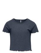 Kognella S/S O-Neck Top Noos Jrs Tops T-shirts Short-sleeved Navy Kids...