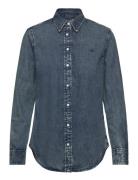 Classic Fit Denim Shirt Tops Shirts Long-sleeved Blue Lauren Ralph Lau...