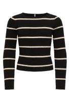 Kogibi Ls Rib Boatneck Cp Knt Tops Knitwear Pullovers Navy Kids Only