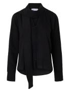 Slflucia Ls Tie Shirt B Tops Blouses Long-sleeved Black Selected