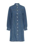Mschrylan Elena Shirt Dress Lyhyt Mekko Blue MSCH Copenhagen