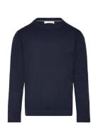 Essential Cotton-Blend Sweater Tops Knitwear Pullovers Navy Mango