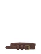 Suede Aria Leather Belt Vyö Brown Becksöndergaard