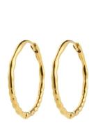 Between Hoops Gold-Plated Accessories Jewellery Earrings Hoops Gold Pi...