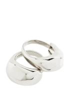 Harrison Rings, 2-In-1 Set, Silver-Plated Sormus Korut Silver Pilgrim