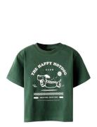 Nmmkieran Ss Nreg Top Box Tops T-shirts Short-sleeved Green Name It