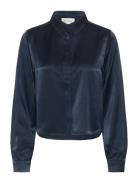 Estellemw Short Shirt Tops Shirts Long-sleeved Navy My Essential Wardr...