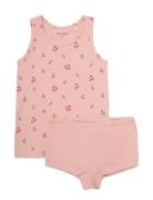 Underwear Set Aop Alusvaatesetti Pink Minymo