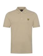Plain Polo Shirt Tops Polos Short-sleeved Beige Lyle & Scott
