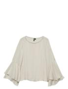 Vmliva Ls Wide Sleeve Top Wvn Ga Tops Blouses Long-sleeved Cream Vero ...
