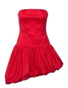 Alyna Strapless Mini Dress Lyhyt Mekko Red Bardot