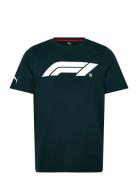 F1 Ess Logo Tee 180G Sport T-shirts Short-sleeved Green PUMA Motorspor...