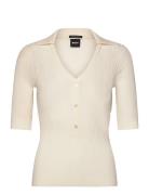 Fabyni Tops Blouses Short-sleeved Cream BOSS