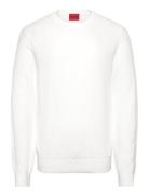 Simo Tops Knitwear Round Necks White HUGO