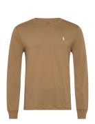 26/1 Jersey-Lsl-Tsh Tops T-shirts Long-sleeved Beige Polo Ralph Lauren