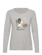 Barbour Hedley Ls T-Shirt Tops T-shirts & Tops Long-sleeved Grey Barbo...