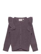 Tnstperle Glitter Knit Cardigan Tops Knitwear Cardigans Purple The New